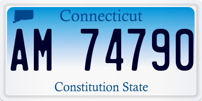 CT license plate AM74790