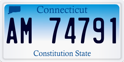 CT license plate AM74791