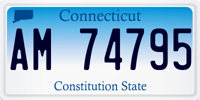 CT license plate AM74795