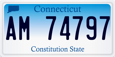CT license plate AM74797