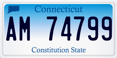 CT license plate AM74799