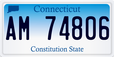 CT license plate AM74806