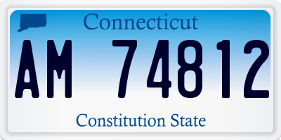 CT license plate AM74812