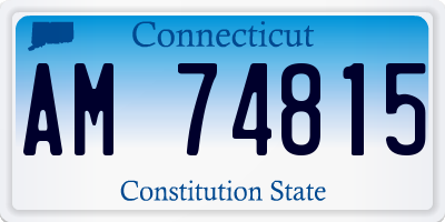 CT license plate AM74815