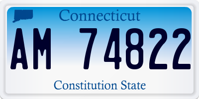 CT license plate AM74822