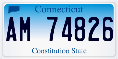 CT license plate AM74826