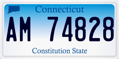 CT license plate AM74828