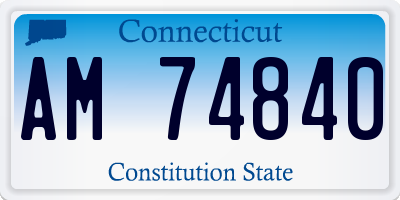 CT license plate AM74840