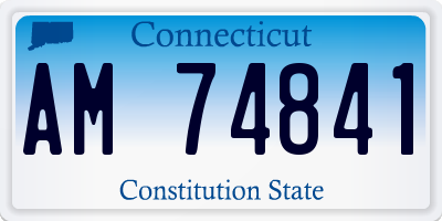 CT license plate AM74841
