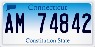 CT license plate AM74842