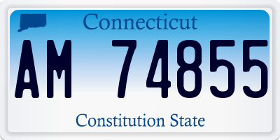 CT license plate AM74855
