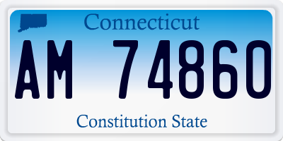 CT license plate AM74860