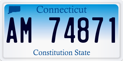 CT license plate AM74871