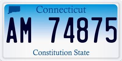 CT license plate AM74875