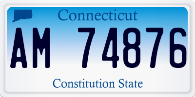 CT license plate AM74876