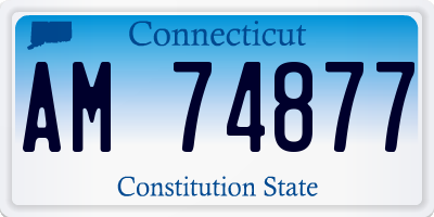 CT license plate AM74877