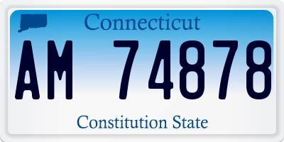 CT license plate AM74878