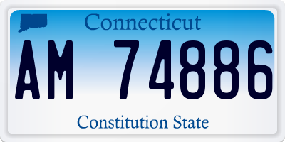 CT license plate AM74886