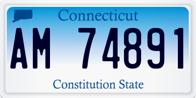 CT license plate AM74891