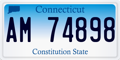 CT license plate AM74898