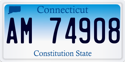 CT license plate AM74908
