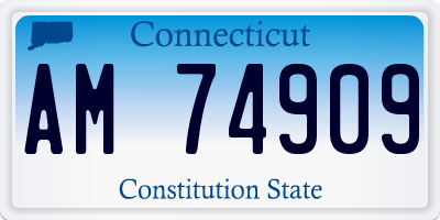 CT license plate AM74909