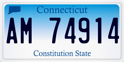 CT license plate AM74914