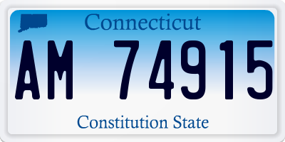 CT license plate AM74915