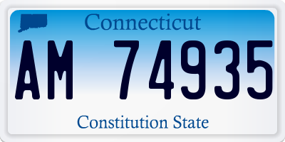 CT license plate AM74935