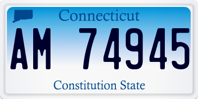 CT license plate AM74945