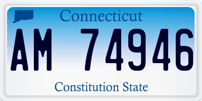 CT license plate AM74946