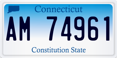 CT license plate AM74961