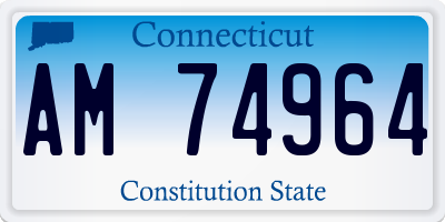 CT license plate AM74964