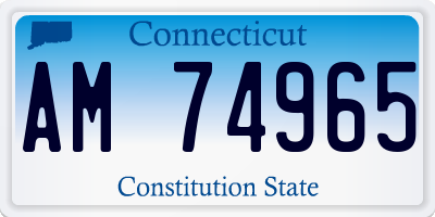 CT license plate AM74965