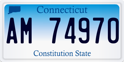 CT license plate AM74970