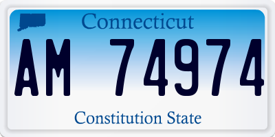 CT license plate AM74974