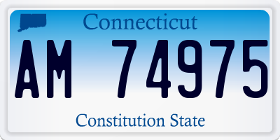 CT license plate AM74975