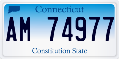 CT license plate AM74977