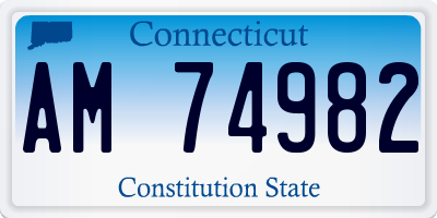 CT license plate AM74982