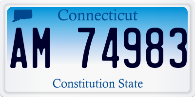 CT license plate AM74983