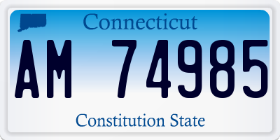 CT license plate AM74985