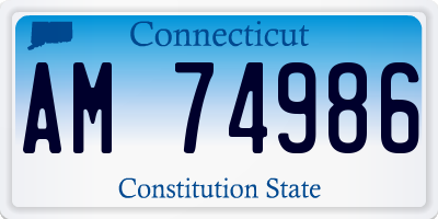 CT license plate AM74986