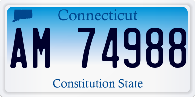 CT license plate AM74988