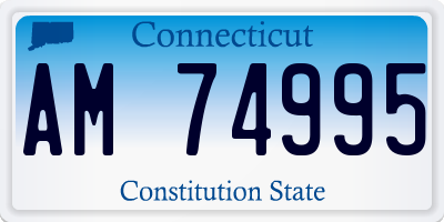 CT license plate AM74995