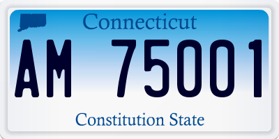 CT license plate AM75001
