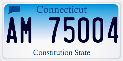 CT license plate AM75004