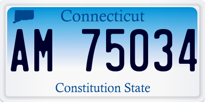 CT license plate AM75034