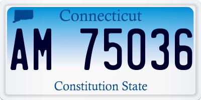 CT license plate AM75036