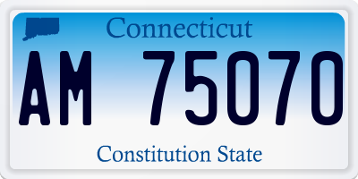 CT license plate AM75070
