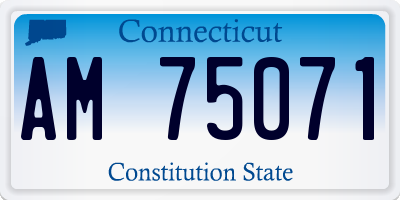 CT license plate AM75071